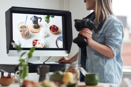 Shooting foodの写真素材