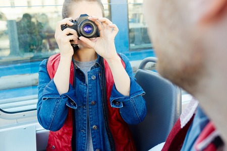 Shooting on travelの写真素材