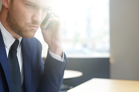 Man callingの写真素材