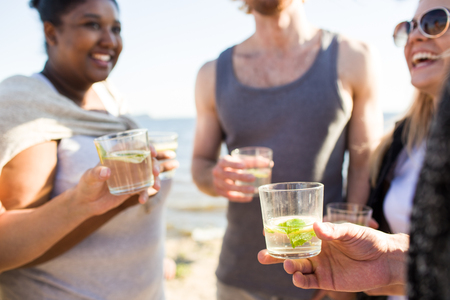 Friends having drinksの写真素材