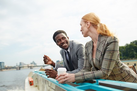 Talking on travelの写真素材