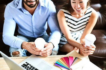 Taking Coffee Breakの写真素材