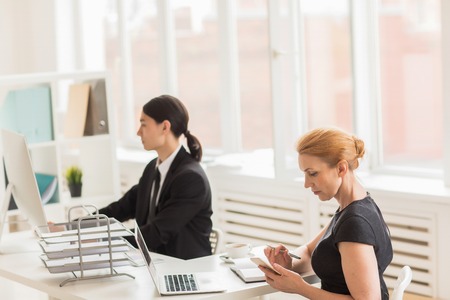 Bankers at workの写真素材