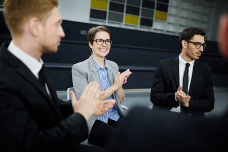 Ovations after speechの写真素材