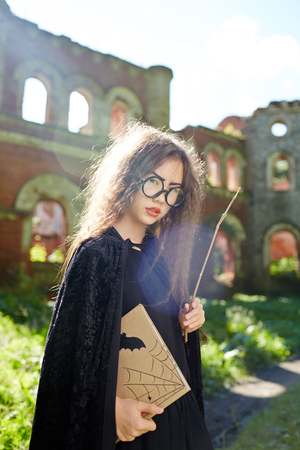 Witch in eyeglassesの写真素材