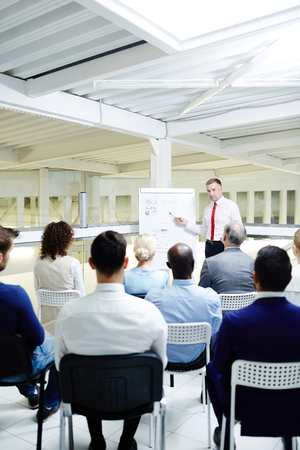 Education for economists in meeting discussionの写真素材