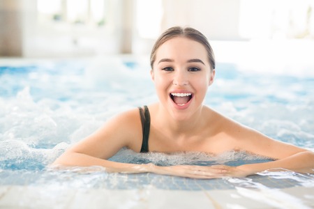 Enjoying bodycareの写真素材