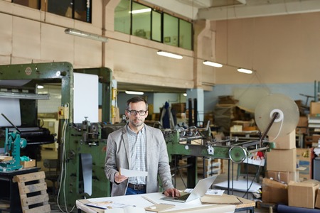 Working in factoryの写真素材