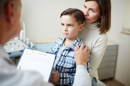 Visiting pediatricianの写真素材