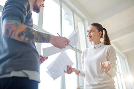 Business couple working togetherの写真素材