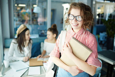 Friendly girlの写真素材