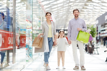 Shopping with parentsの写真素材