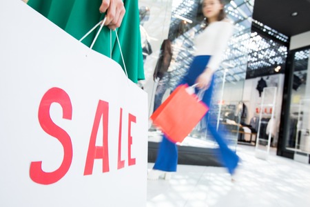 Great discounts in fashion storesの写真素材