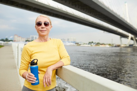 Aged sportswoman