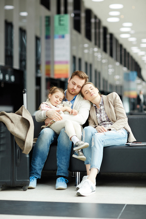 Family sleepingの写真素材