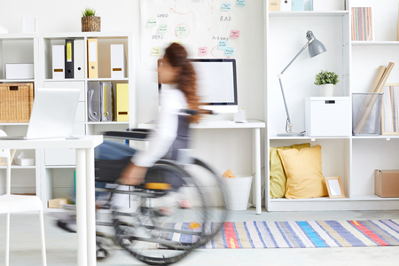 Motion inside officeの写真素材