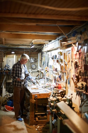 Professional in workshopの写真素材