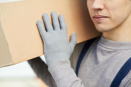 Mover carrying boxの写真素材