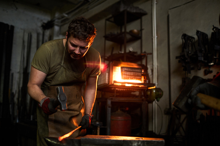 Forging iron workpiece