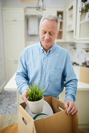 Putting things inの写真素材