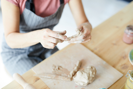 Making earthenwareの写真素材