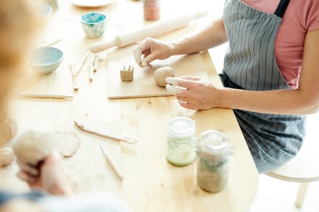 Making clay dice