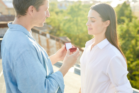 Marriage proposalの写真素材