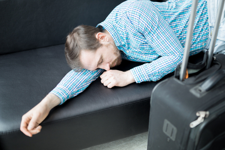 Napping by baggageの写真素材