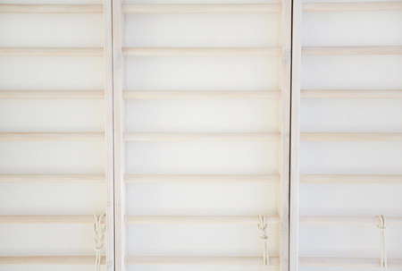 Wall bars in gym interior