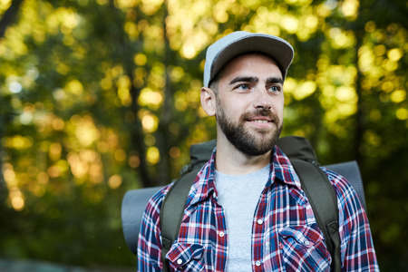 Tourist in the forest