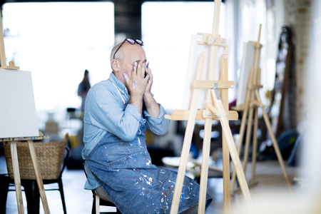 Kind of tiredの写真素材