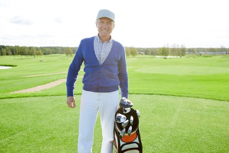Mature golf playerの写真素材