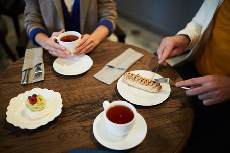 Cutting dessertの写真素材