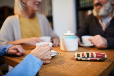 Humans in cafeの写真素材