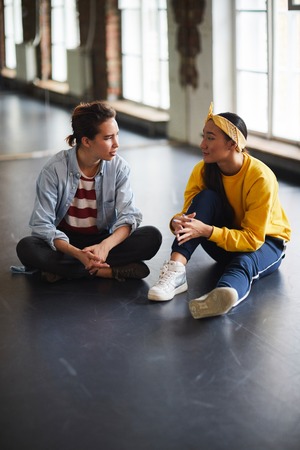 Conversation at breakの写真素材
