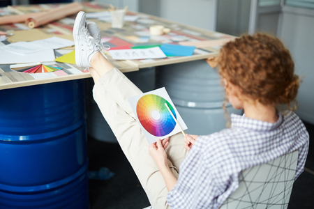 Color design specialist at workの写真素材