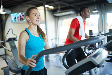 Running on treadmill