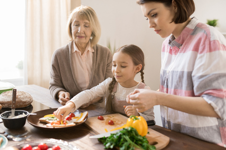 Helping in the kitchen