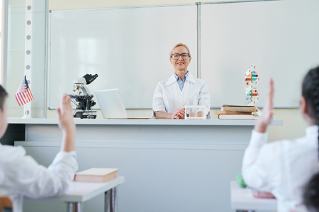 Teacher by workplaceの写真素材