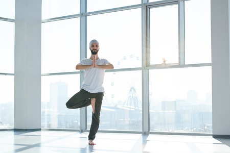 Yoga practiceの写真素材