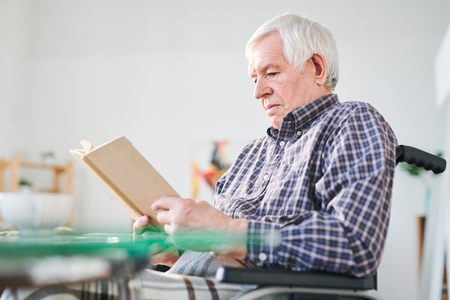 Reading in retirement homeの写真素材