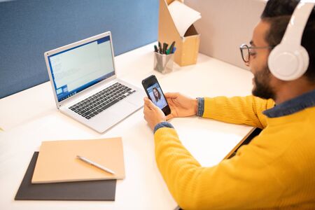 Talking via videoconferencing on phone