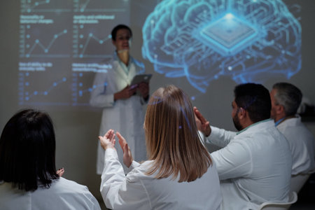 Doctors Applauding at Conferenceの写真素材