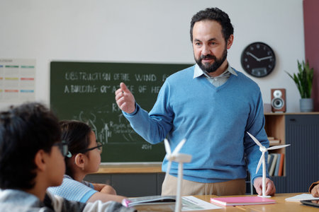 Teacher Engaging Students in Classroom Setting