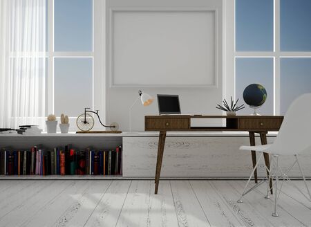 Mock up interior, 3d illustrationの写真素材
