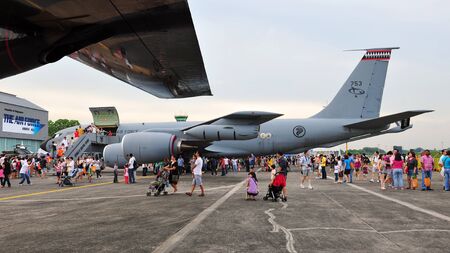 Static display of Republic of Singapore Air Force (RSAF) Boeing KC-135 Stratotanker during RSAF Open...