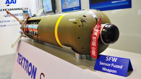 Textron missile system at Singapore Airshow February 03, 2010 in Singapore
