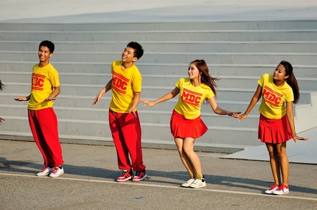 Dance performance by the Music & Drama Company during National Day Parade 2012 on August 09, 2012 in...