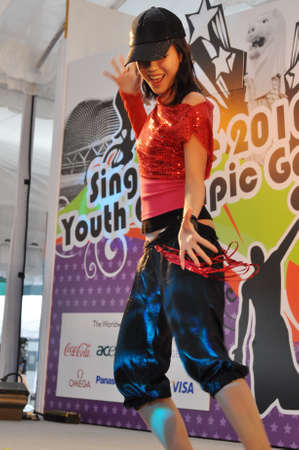 Dance performance during Singapore 2010 Youth sports competition Games logo launch ceremony January 10, 2009 in Singaporeのeditorial素材