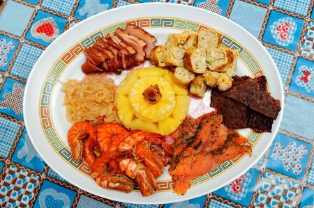 Chinese dish with various ingredientsの写真素材